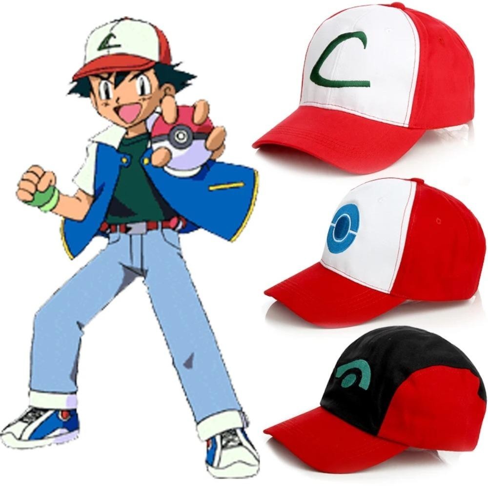 Boné De Basebol TOPABC , Ash Ketchum Cosplay Anime Splicing