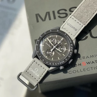 Relógio lunar homem com caixa de quartzo cronógrafo Todos os relógios esportivos multi-color nylon luxo 42mm