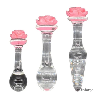 Dildo Vidro Rai Rose Crystal Falsos Pênis Plug