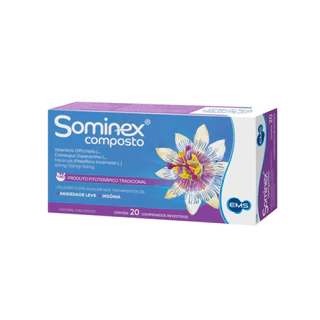 Calmante Natural Sominex Composto Com 20 Comprimidos