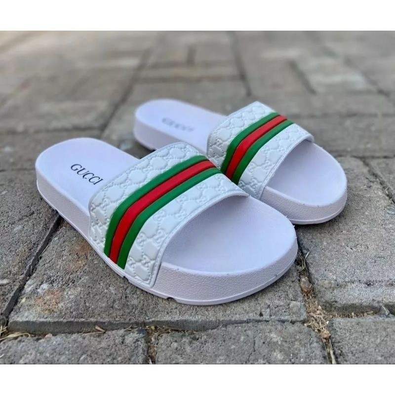 Chinelo slide branco Gugu gucc Novo Lançamento Masculino | Shopee Brasil