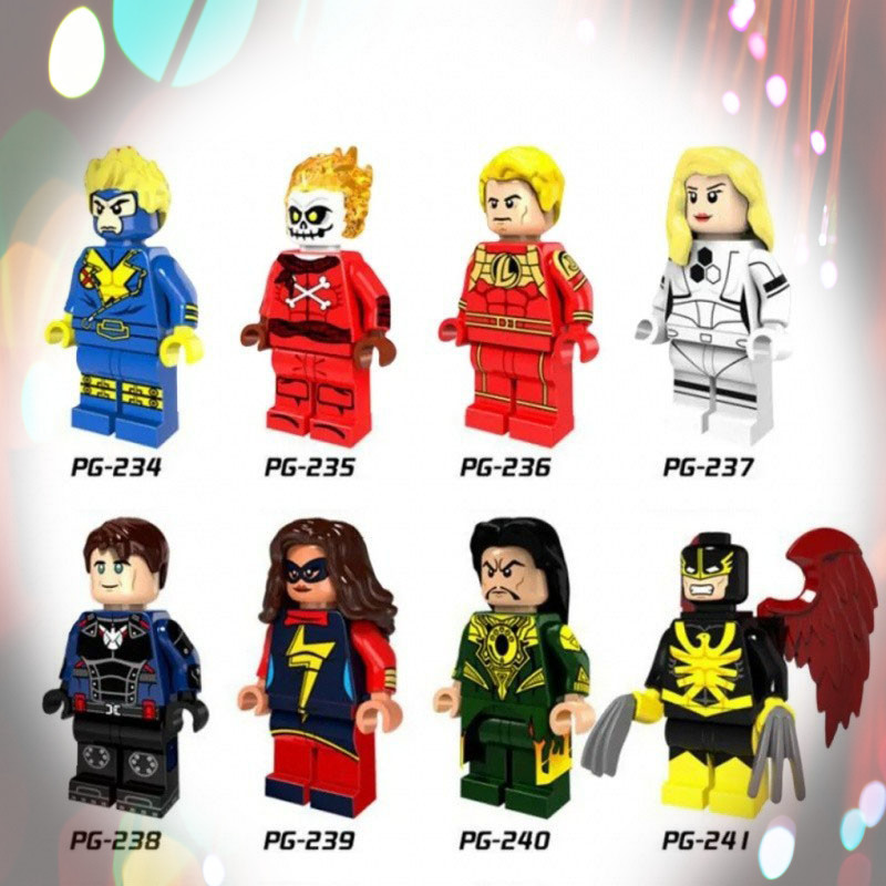 Filme Mini Personagem Marvel Heroes Marvel Heroes Conjunto de Caveira de Chama Mini Brinquedo de Bloco de Construção