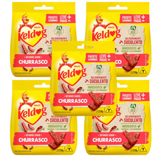 KIT 5 PETISCO KELDOG BIFINHO CRIADORES CHURRASCO CÃES 250G em Oferta na Shopee