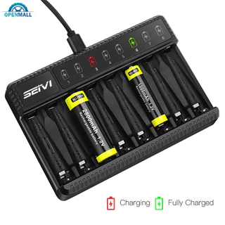 OM Beston 8 Slot Fast Smart Carregador Inteligente De Bateria De Lítio Para Rápido Recarregável 1.2V AA AAA