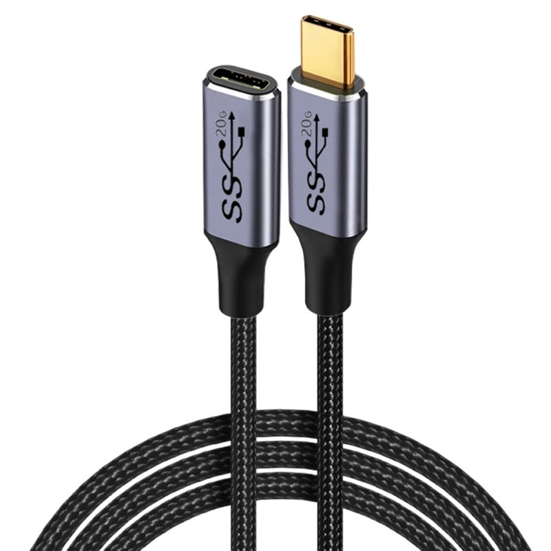Cabo De Extensão WIN TypeC 3 2 Gen2 Fêmea Para Macho 4K 60Hz 5A Extensores USB C De 100W 20Gbps