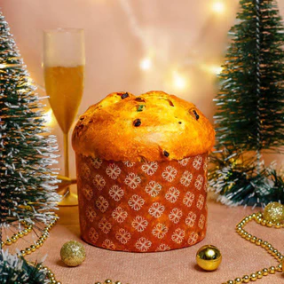 Forma Para Panetone Decorada Forneável 500G 10 unidades