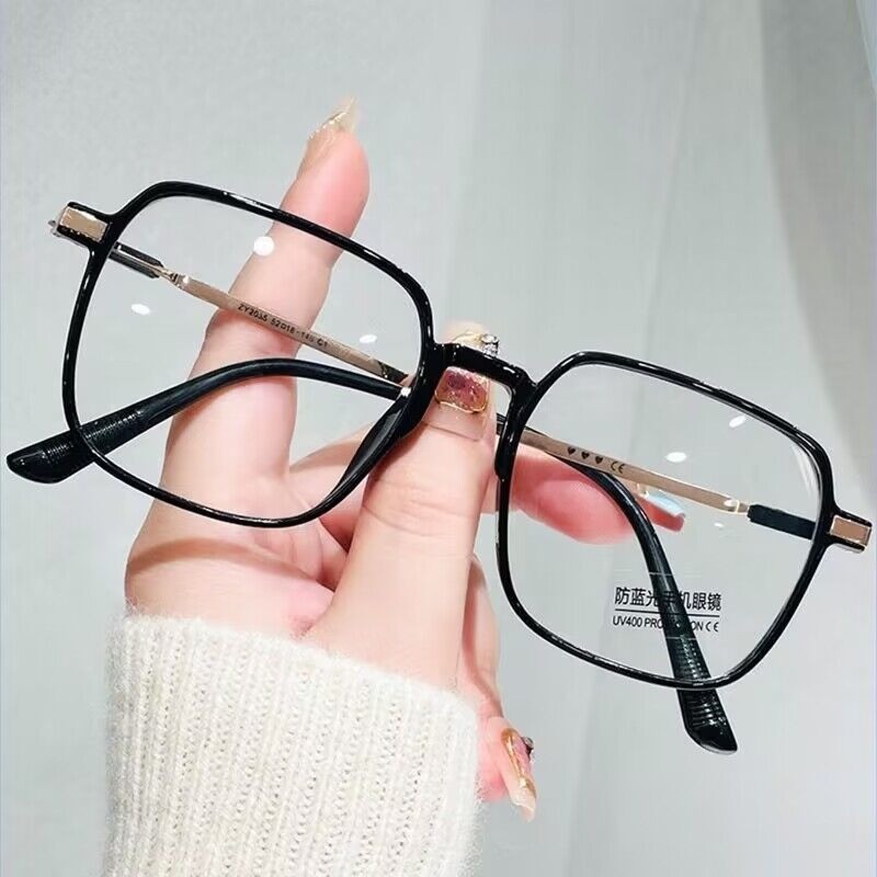 Óculos De Moda Coreanos Marrons Anti-Radiação Luz Azul Filtro Feminino ...