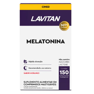 Melatonina Morango Lavitan Cimed 150 comprimidos