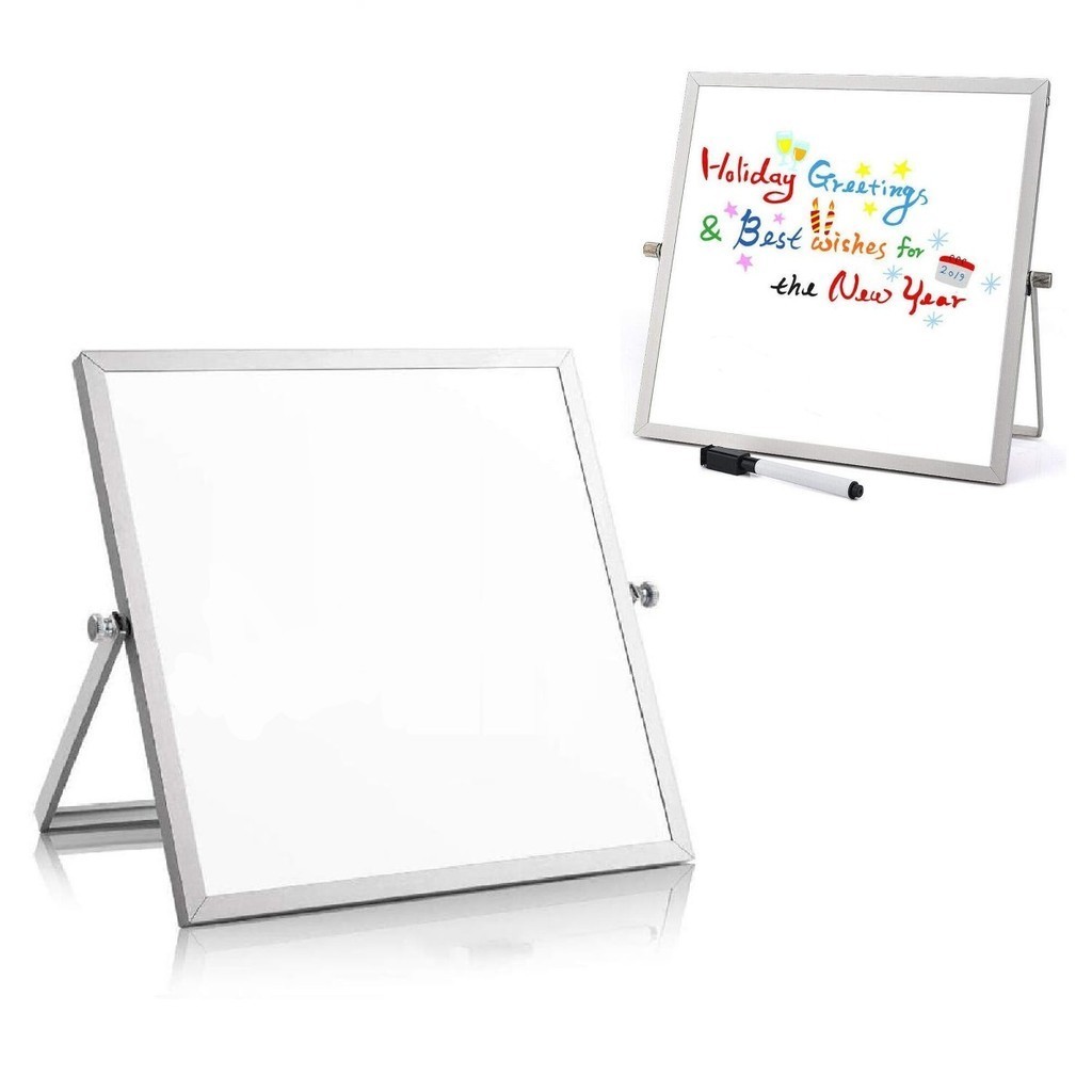 2 Lousa Magnética Quadro Branco Giratório Com Caneta 25x25