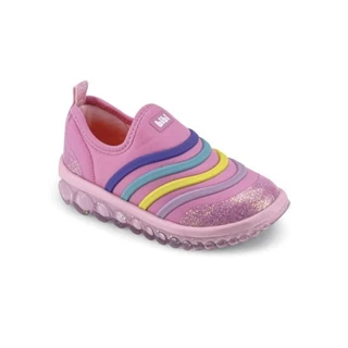 Tênis Infantil Roller 2.0 Rosa com Textura Colorida Bibi