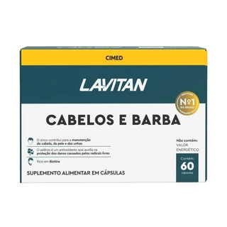 Lavitan Vitamina Cabelo e Barba Homem 60 cps em Oferta na Shopee