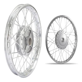 Roda Par Biz 125 2006 2007 2008 2009 2010 2011 2012 2013 2014 2015 Tambor Alinhada Cromada 4mm