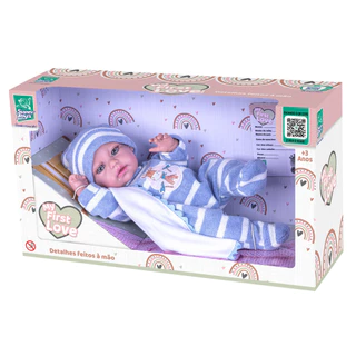 Boneca Reborn Bebê Realista Boutique Dolls Menina Rosa Com Fralda e Acessórios