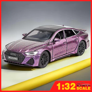 KLT 1 : 32 Audi RS7 Metal Alloy Toys Car Modelo Veículo Diecast Para Meninos Simulação De Som Efeito De Luz Coleção De Hobbies De Presente