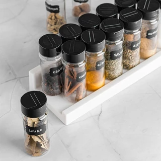 Kit Potes Tempero para Cozinha + Caneta e Etiquetas Envio Veloz