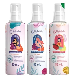 Kit c/3un Desodorante íntimo Delicada/Algodao/Morango 50ml - Bio Instinto em Oferta na Shopee