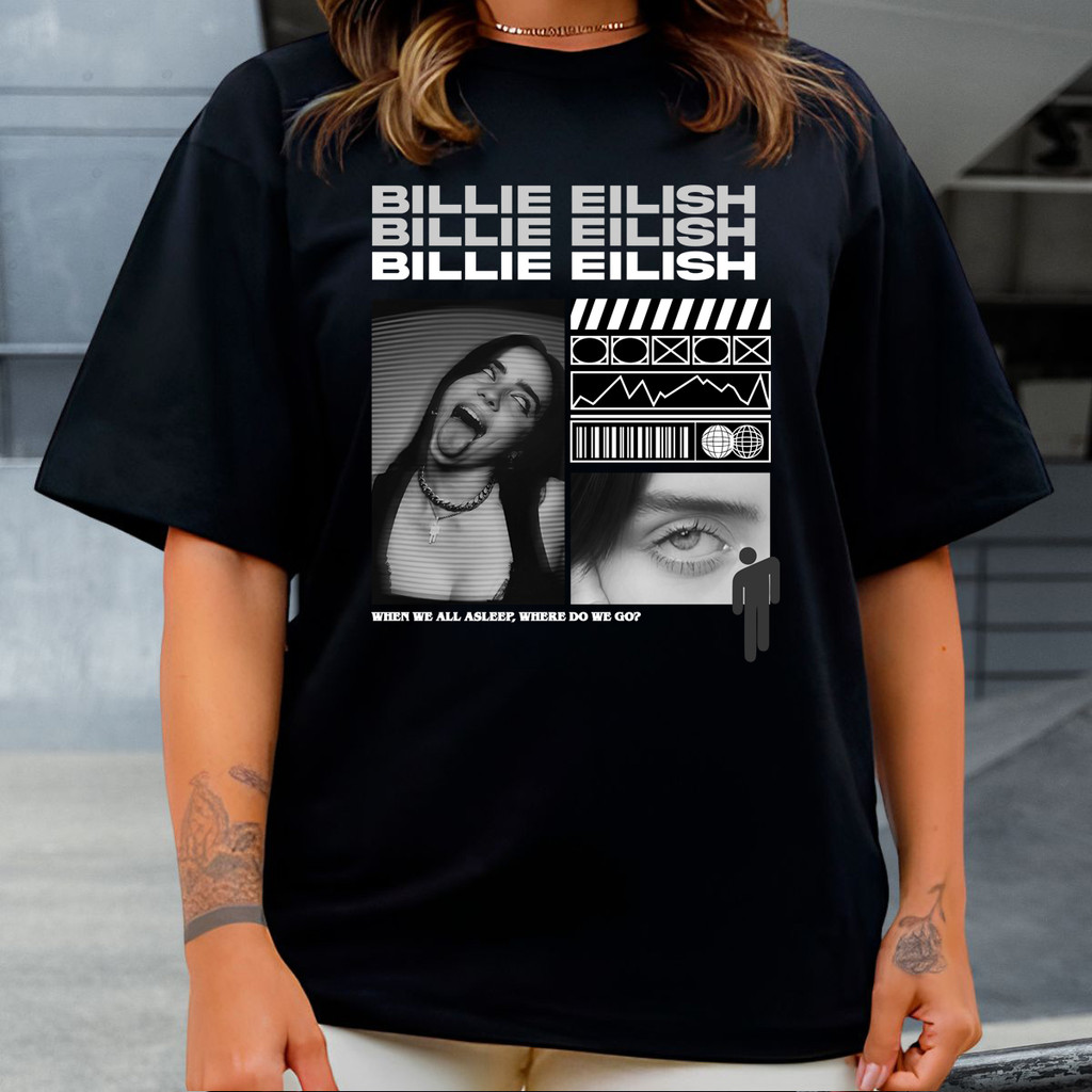 Camiseta Billie Eilish Pirate Face Aesthetic Ocean Eyes Cantora