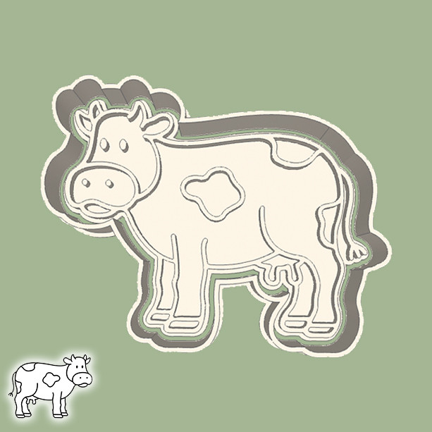Cortador de Biscoito DE ANIMAIS - BEZERRO VACA, TOURO