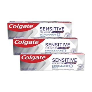 Kit C/ 3 Cremes Dentais Colgate Sensitive Pro-Alívio Imediato Branqueador 90g em Oferta na Shopee
