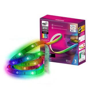 Fita LED 3Mts Dimerizável RGB WI-FI e Bluetooth IP65 - ELG