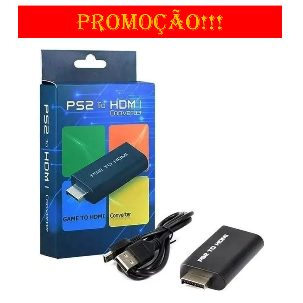 Adaptador Conversor Ps2 Audio Vídeo Av Para Cabo Hdmi