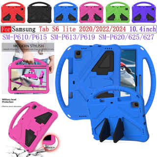 Para Samsung Galaxy Tab S6 Lite 2024 SM-P620 P625 P627 2022 P613 P619 S6Lite 2020 P610 P615 10.4 Polegadas Capa À Prova De Choque Crianças Eva Handle Cover