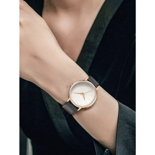 2024 Relógio Feminina/Masculino de quartzo com mostrador triplo decorado com strass