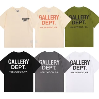 Moda High Street GALLERY DEPT Carta Clássica Imprimir Camiseta De Manga Curta Casual