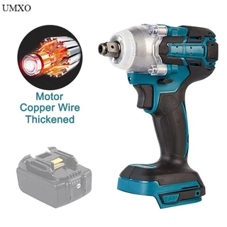 Chave Elétrica De Impacto Com Motor Sem Escovas Para Caminhões Bateria De 1/2 Polegada Fio De Luz LED Lítio Makita 18V YV43