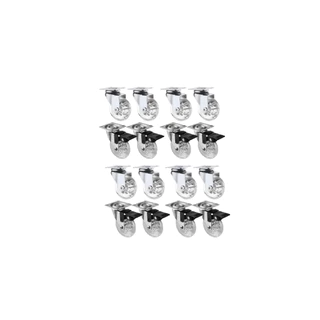 KIT 20 RODIZIO RODINHA PARA MOVEIS 50MM 10 SEM FREIO E 10 COM FREIO