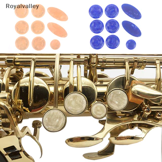 [Royalvalley] 9Pcs/Set Botões Chave De Saxofone Inlays Para Sax Alto Tenor Soprano Peças Plásticas De BR