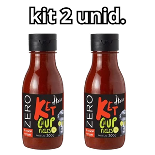 KIT 2 unid Ketchup Picles Zero Açúcar e Sódio Hass 300g