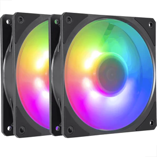 Kit 2 Cooler Master MOBIUS 120P PRETO 120mm ARGB Gabinete