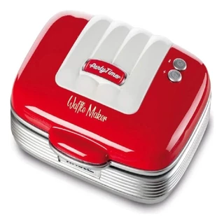 Máquina Para Waffle Retrô Party Time Vermelha 127v Ariete Cor Vermelho 110v