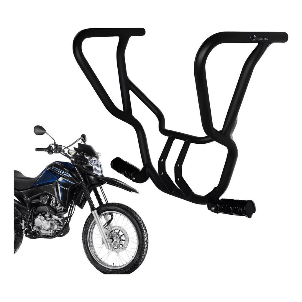 Mata-Cachorro Bros 160 2022/2024 C/ Pedaleira Preto | Shopee Brasil