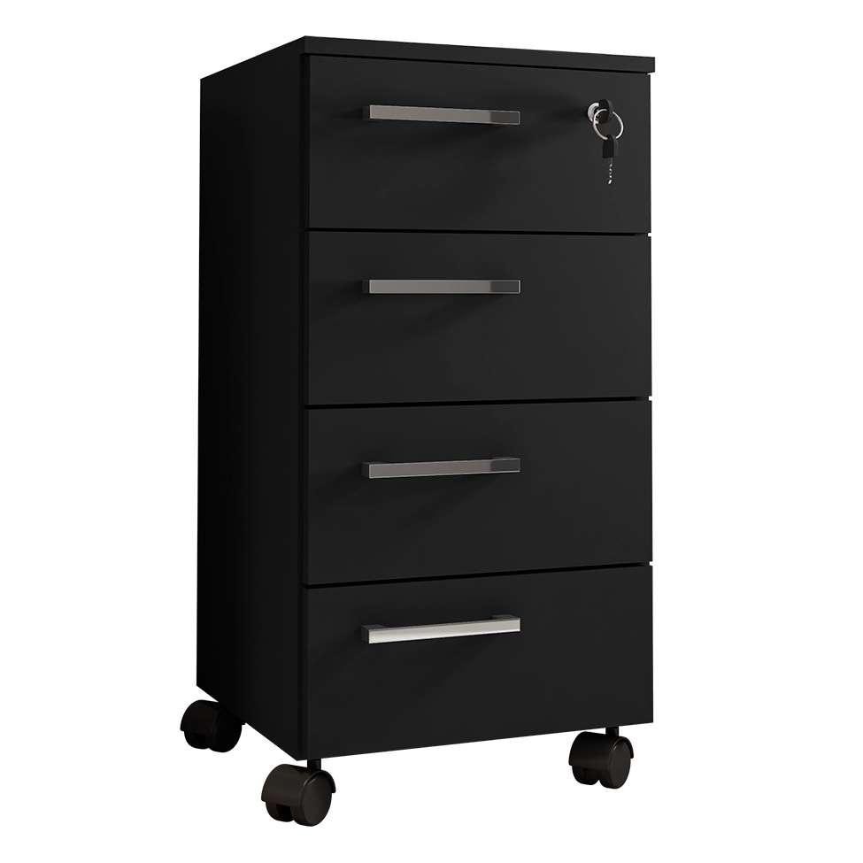 Gaveteiro 4 GV Paris Preto