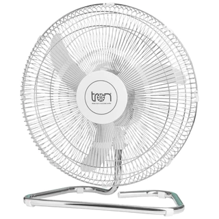 Ventilador Oscilante De Mesa Branco Cromado Bivolt 50cm Tron