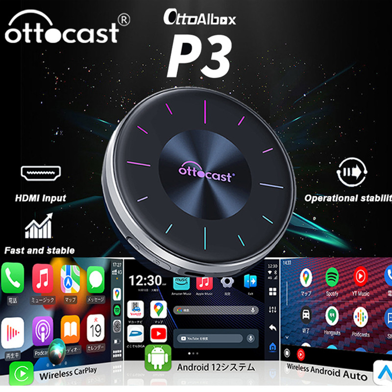 Otocast P3 CarPlay AI Box Wireless Android Adaptador Automático 8GB ...