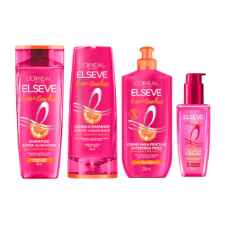 KIT SH + COND + CR PENTEAR + SÉRUM LISO DOS SONHOS - 4 ITENS