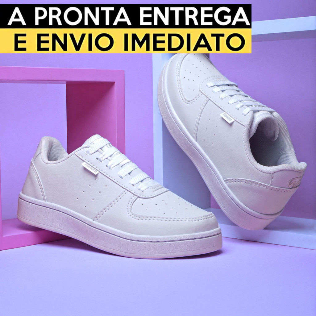 Tênis Branco Masculino Estilo Streetwear Lançamento do Mês