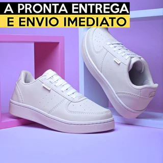 Tênis Branco Masculino Estilo Streetwear Lançamento do Mês
