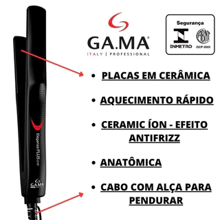 Chapinha Prancha de Cabelo Profissional Gama Cabelos Lisos Antifrizz