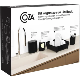 Kit Organizando Sua Pia Preto - Coza