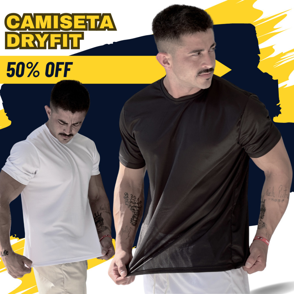 Camiseta Masculina de Alta Performance Dryfit para Corrida