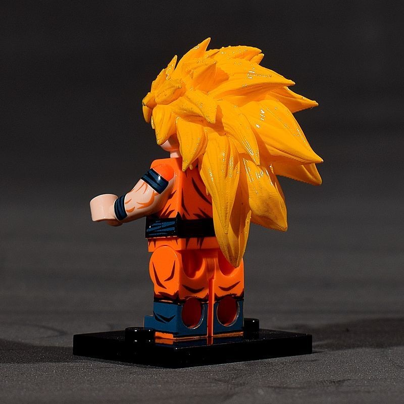 Bola de Dragão Filho Goku Saiyan Montagem de Cabelo Goku Saiyan Minifigure de brinquedo
