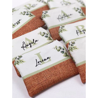 5 Porta Moedas Personalizado para Lembrancinha 14X10cm Verde Oliva Casamento