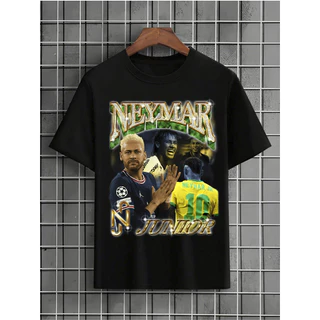 Camiseta Masculina Algodão Unissex Neymar Jr Junior Copa do Mundo 2022 Seleção Brasileira Envio Imeditado