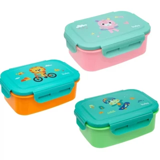 Lancheira Marmita Infantil Bento Box Buba Pote com Divisória em aço inox para lanche