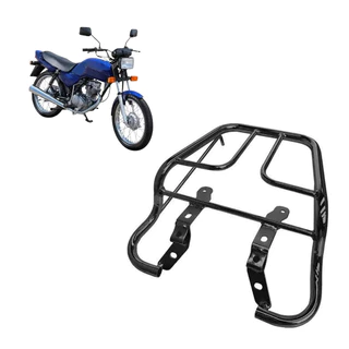 Suporte Bagageiro Modelo Sansão Preto Suporte Bau Titan 125 - 1995 A 1999 Aço Maciço