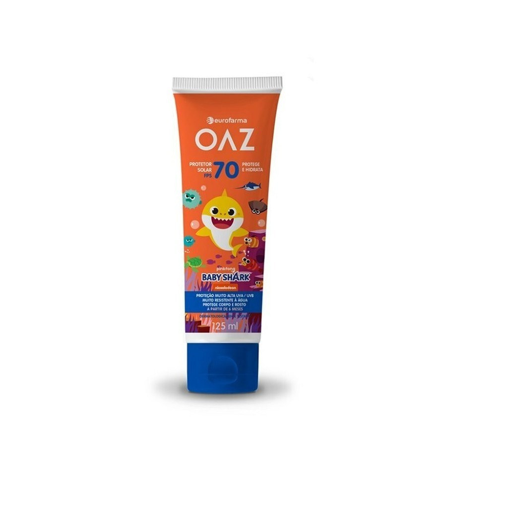 OAZ Protetor Solar Baby Shark Corpo/Rosto Para Crianças a Partir De 6 ...